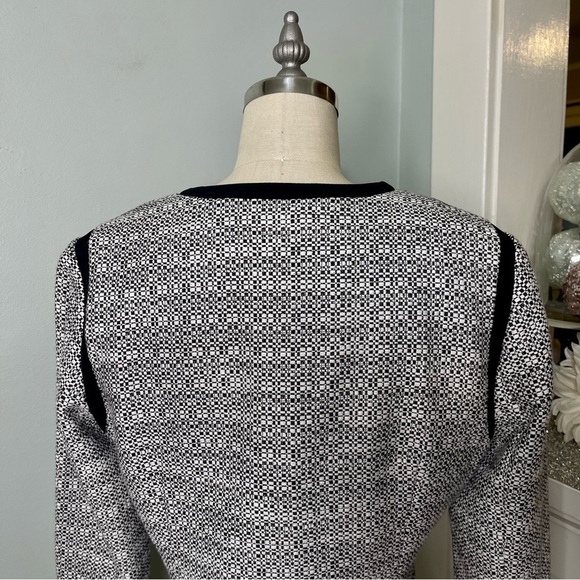 White House Black Market Contrast Tweed Zip Blazer Jacket 2 XS - Picture 8 of 12